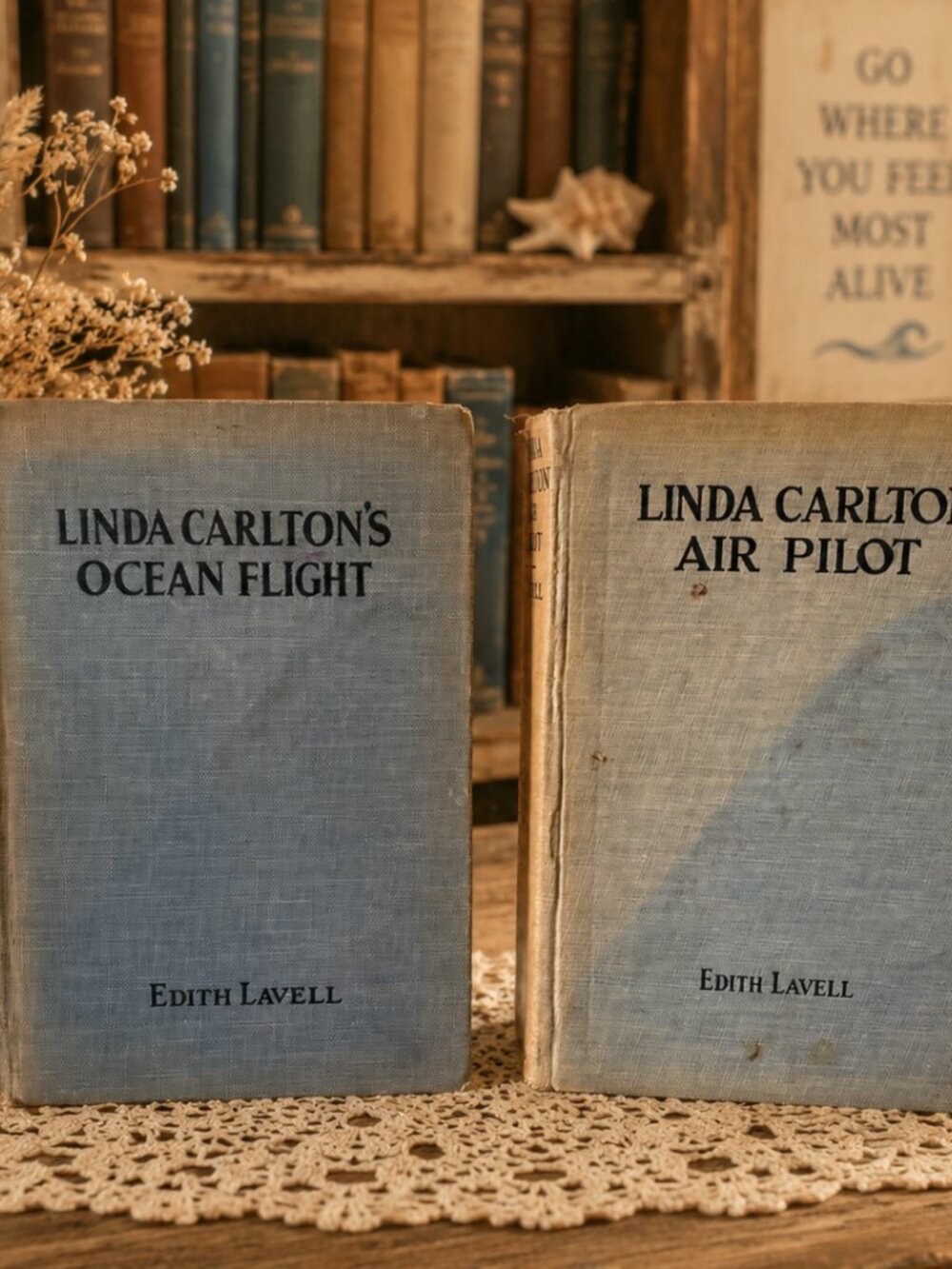 2 VTG HC books: "Linda Carlton's Ocean Flight" and "Linda Carlton, Air Pilot"